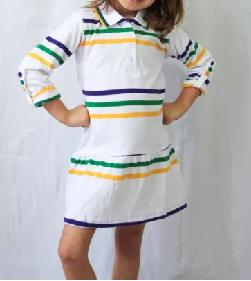 RTS bodysuit for newborns cotton knit short sleeve purple green gold Mardi Gras romper unisex baby boys cotton romper