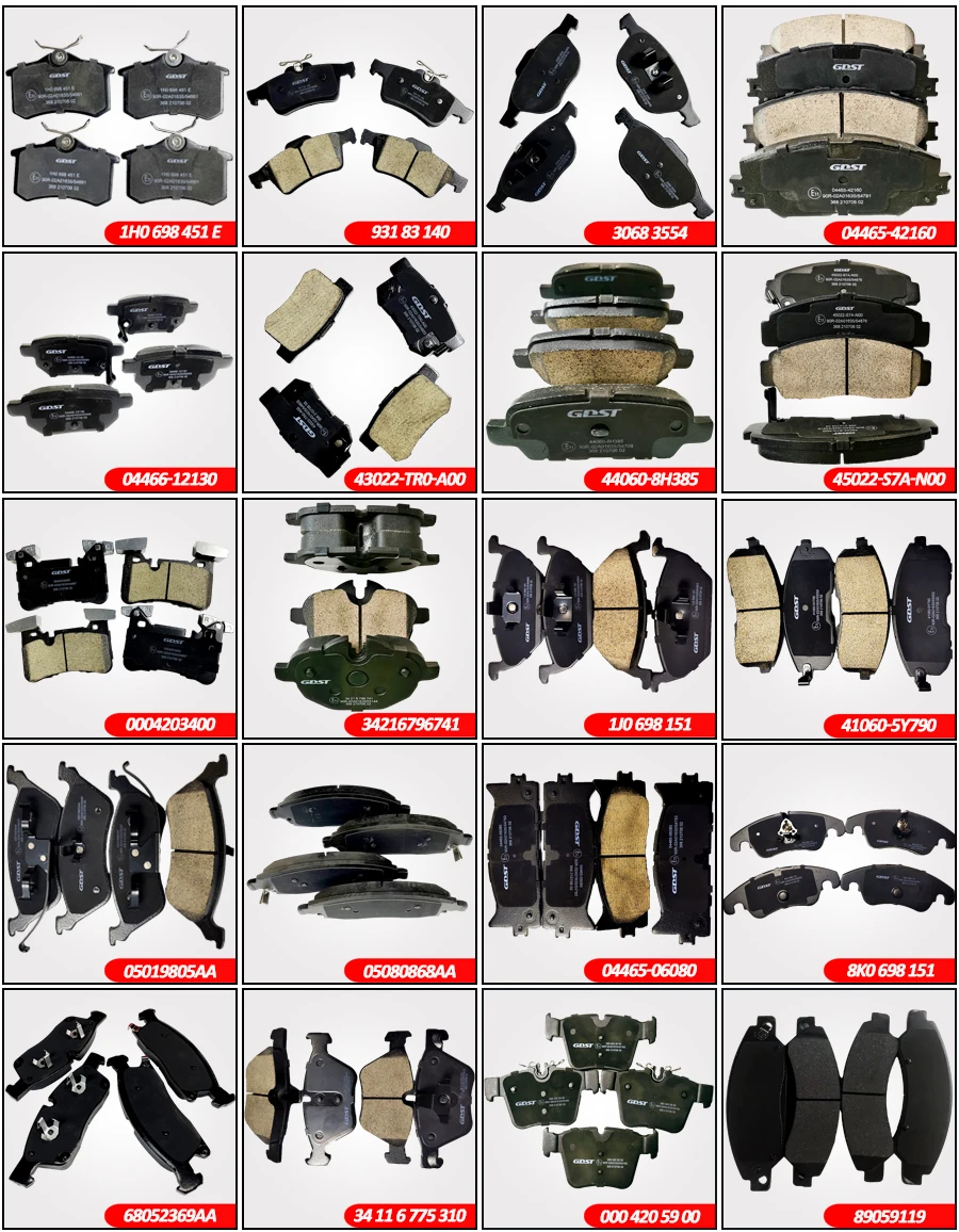 GDST high quality factory price Disc brake Pads one year warranty D1042 for MAZDA Nissan TOYOTA Japanese car