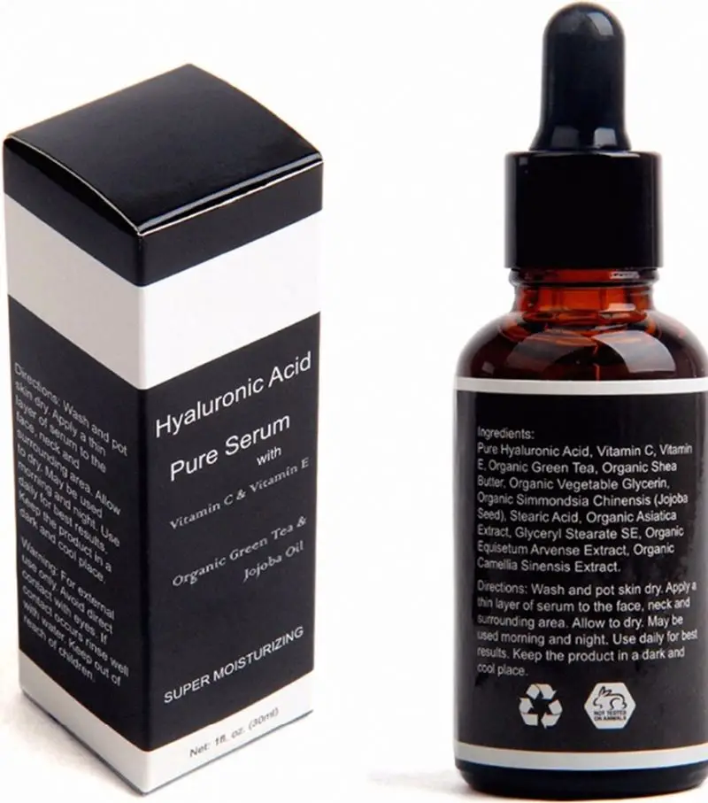 OEM Shea Butter Vitamin C+E Private Label Moisturizing Organic Green Tea Hyaluronic Acid Skin Care Serum