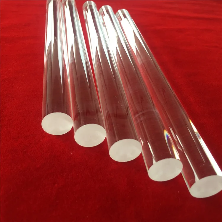 Clear customized  high purity round heat resistance quartz glass stirring rod