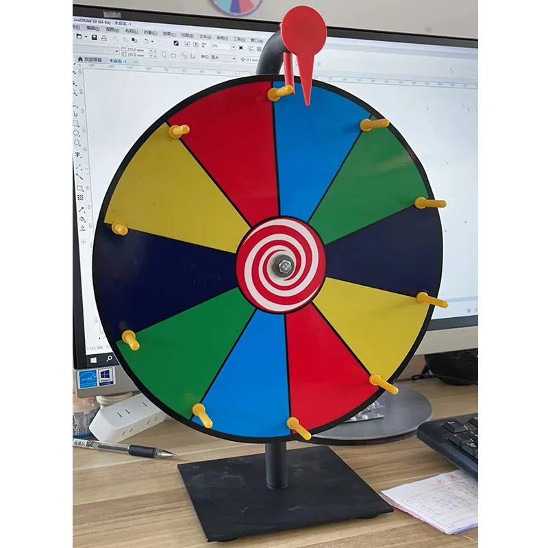 30cm Lottery Activity Turntable Draw Spining Prize Lucky Spin Wheel of Fortune Game Color Dry Erase Lucky Wheel Game Machine