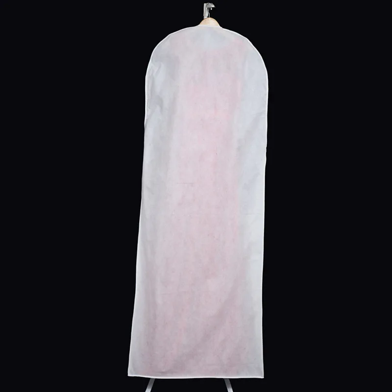 Fashion Wedding Dress Dustproof Cover Long PVC Garment Bag for Bridal Gown Clothes Protector Cover