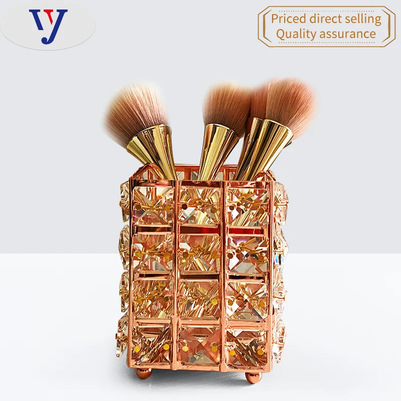 Crystal pen holder Cosmetic container stowable decorative box