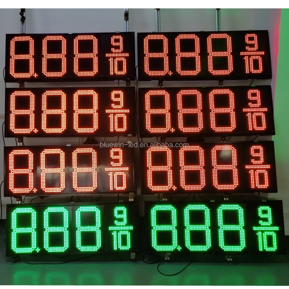 8888 9 889/10 светодиодный знак цены на топливо дисплей АЗС