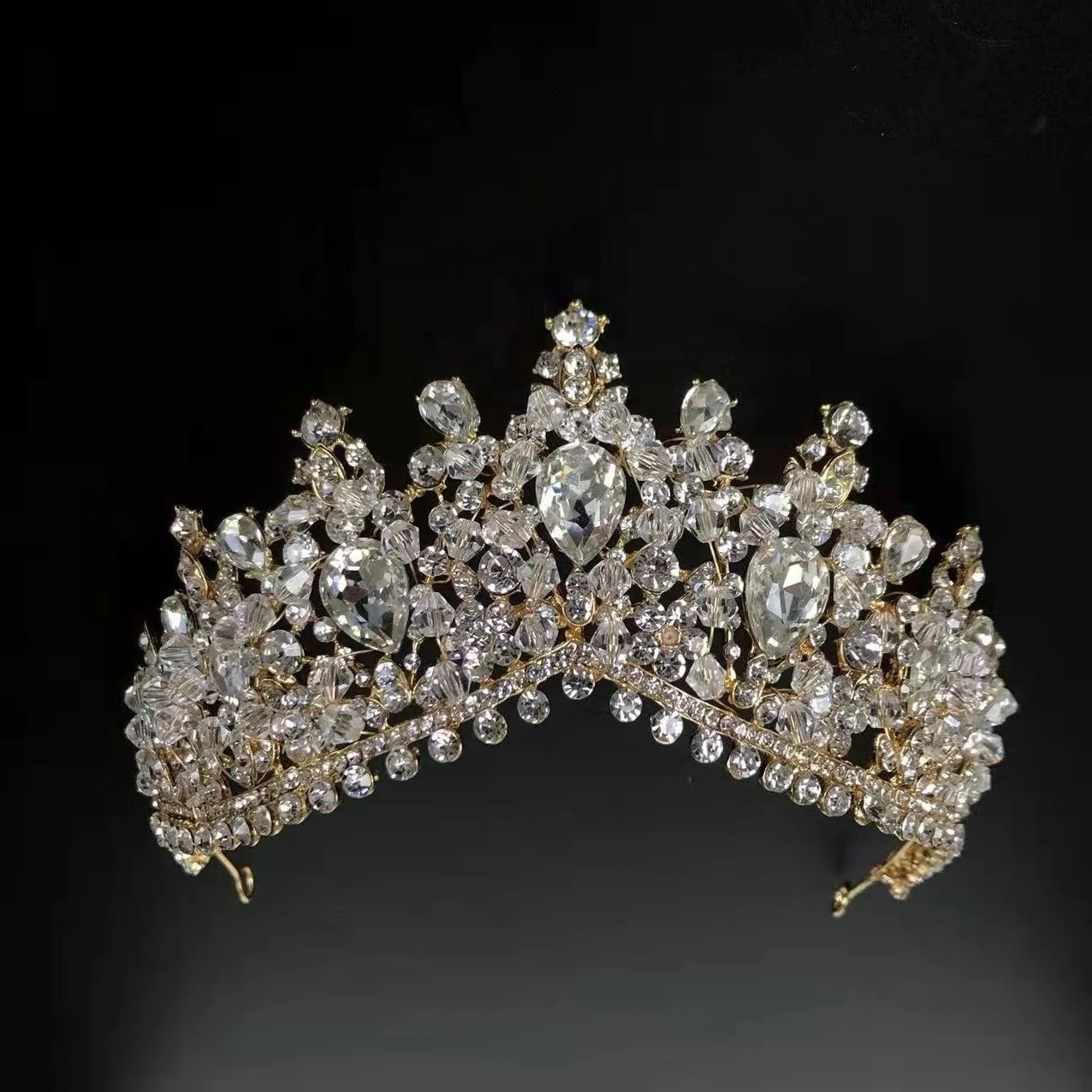 ROMANTIC Handmade wedding hair accessory pageant rhinestone bridal tiaras with crystal