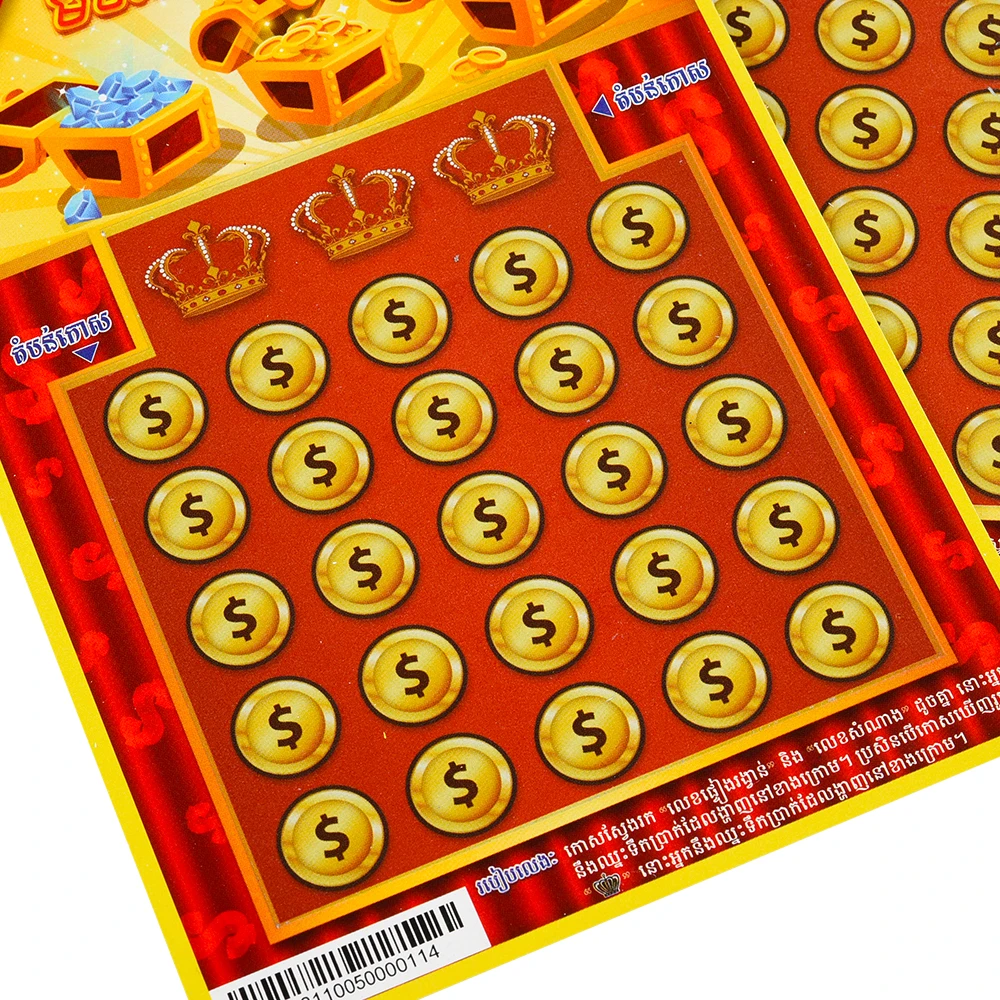 Customized DIY Lottery digital Printing big prize Card Free Design Winning scratch lottery card