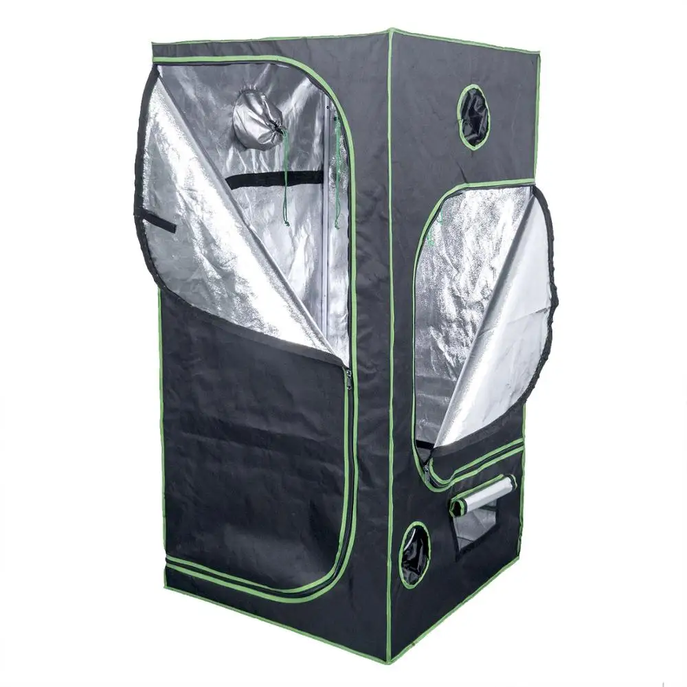 80x80x160cm 600D Garden Greenhouse Grow Tent with High Reflective Aluminum Fabric