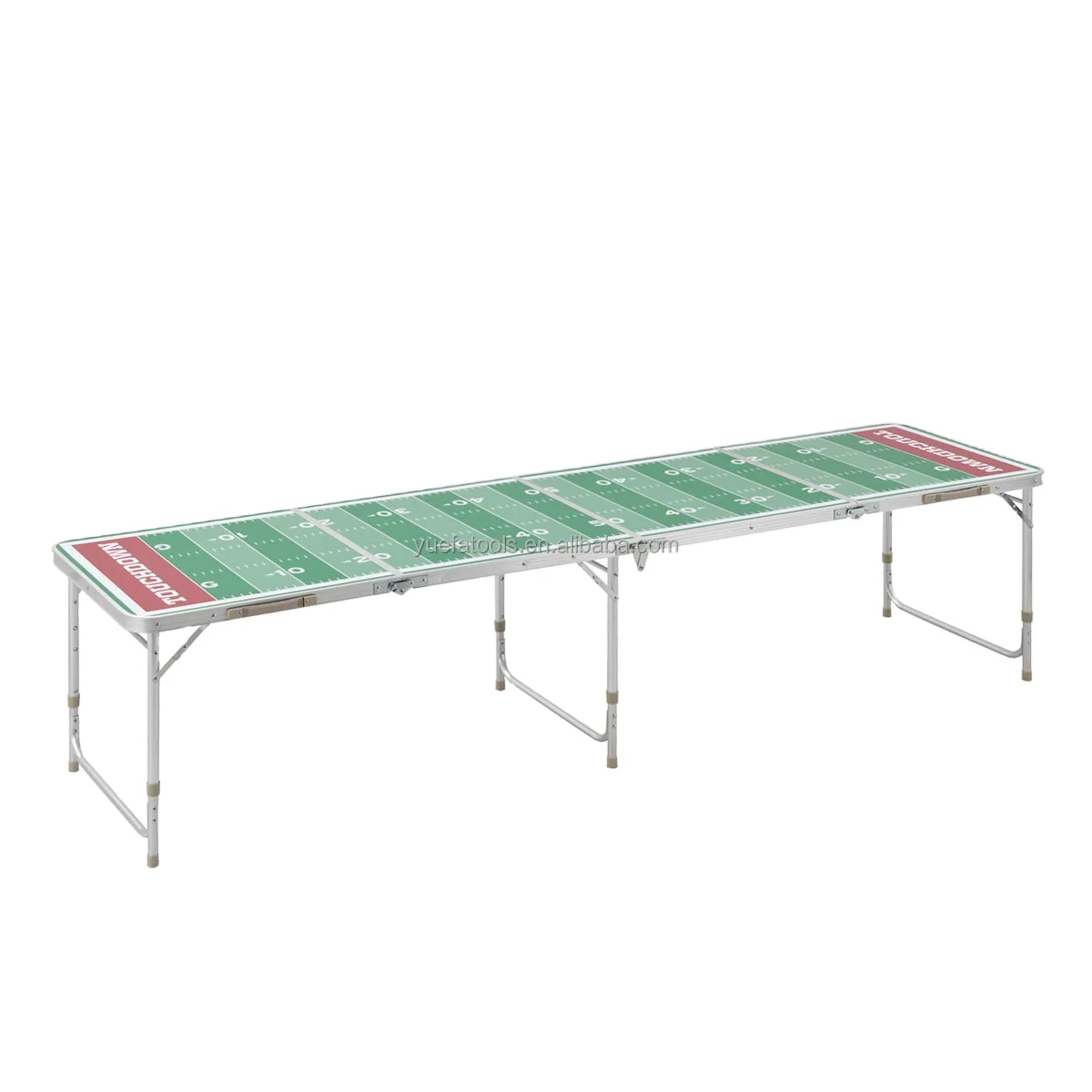8Ft Outdoor Portable Foldable Beer Pong Aluminium Folding Table Adjustable Picnic Camping Table