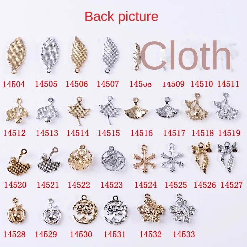 Ornament DIY handmade alloy material pendant parts diy flower leaf jewelry bracelet accessories