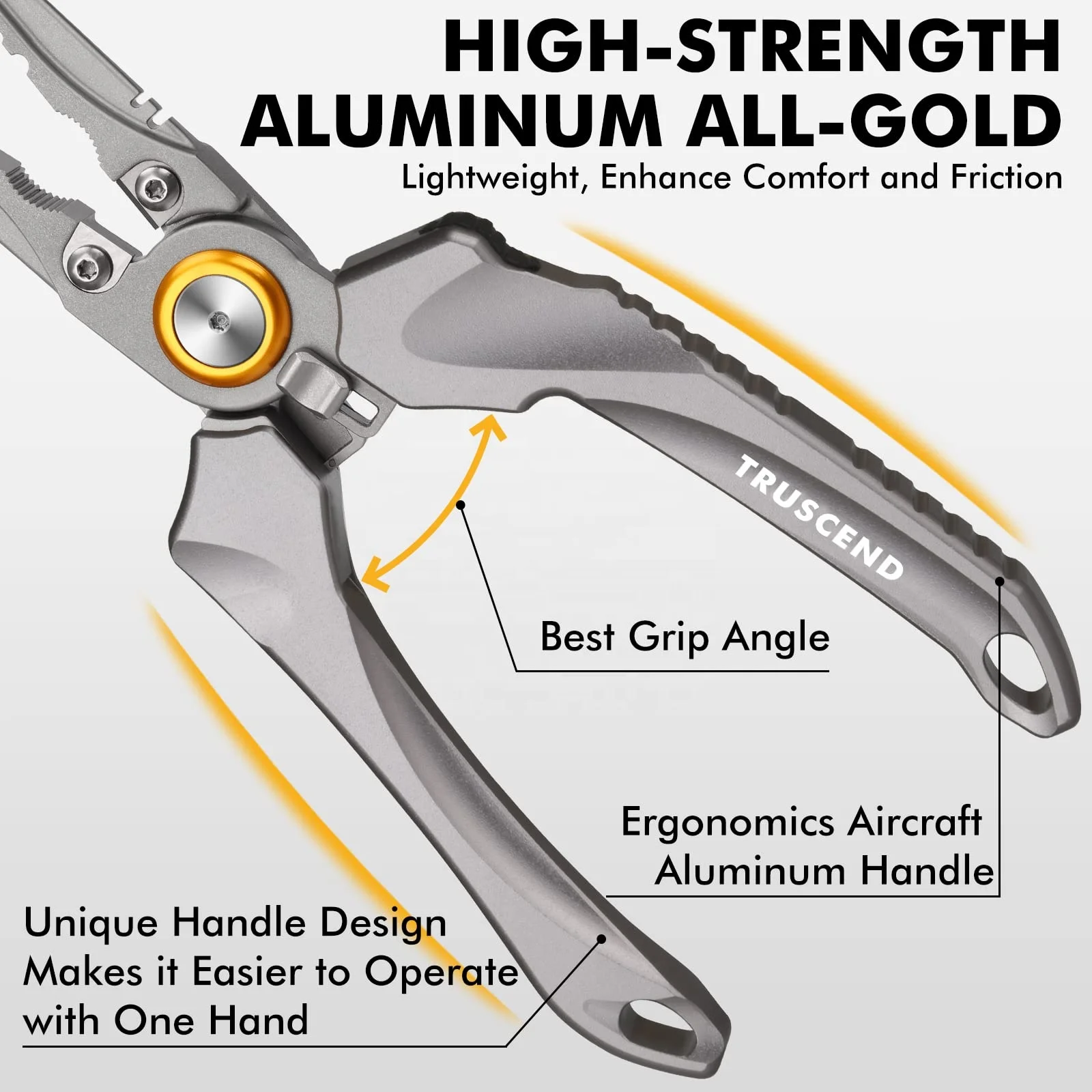 Truscend 2023 Newly arrived stainless steel OEM Seawater Fishing Hooks Remover Fishing Pliers With self locking system