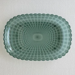 Food Grade Environmentally Friendly PET Material Square Pattern Stackable Plastic Trays Bread Rectangular Biscuit Tray