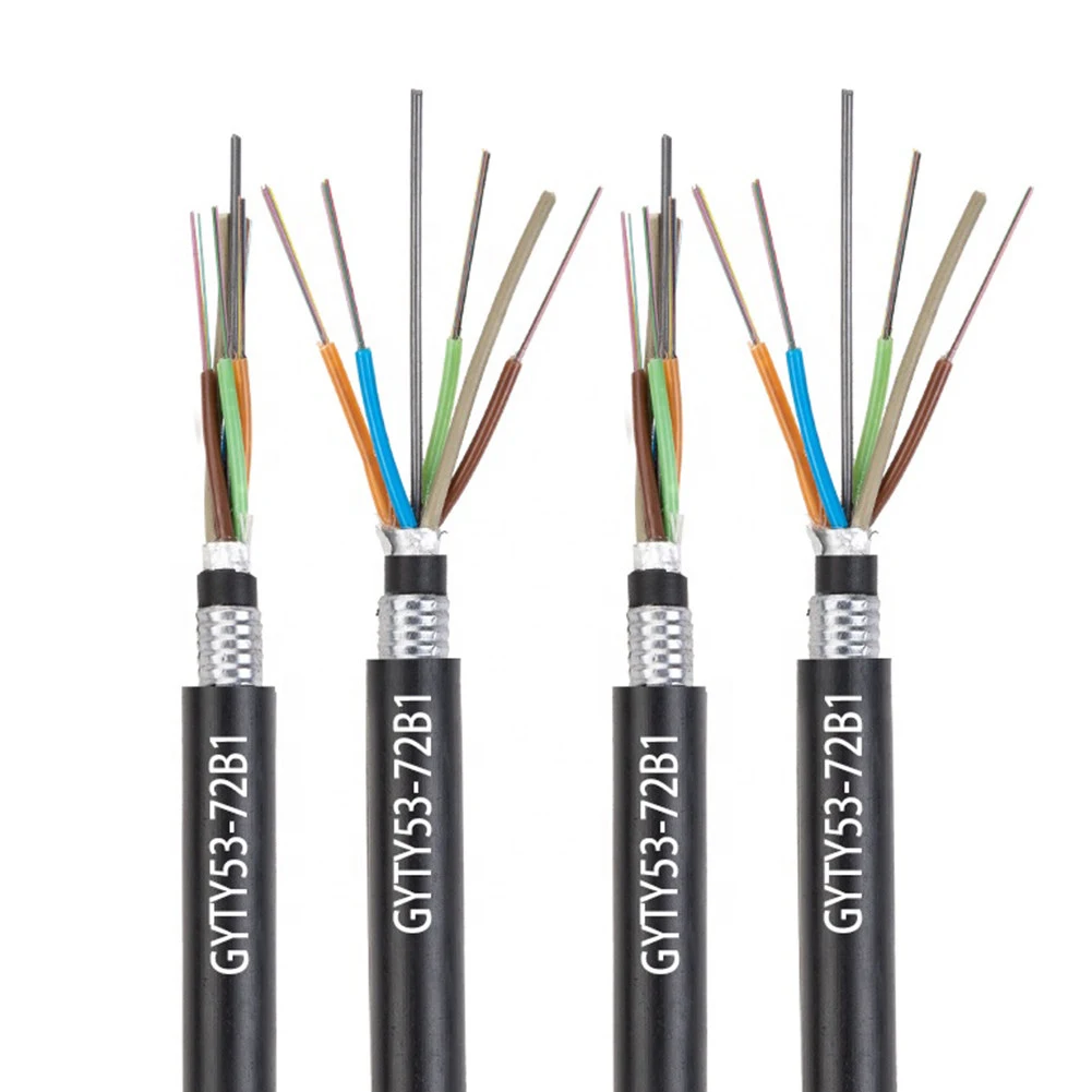 Best Outdoor Fiber Optic Cable standard armored cable GYTY53 Double Armoured Jackets buried underground cable