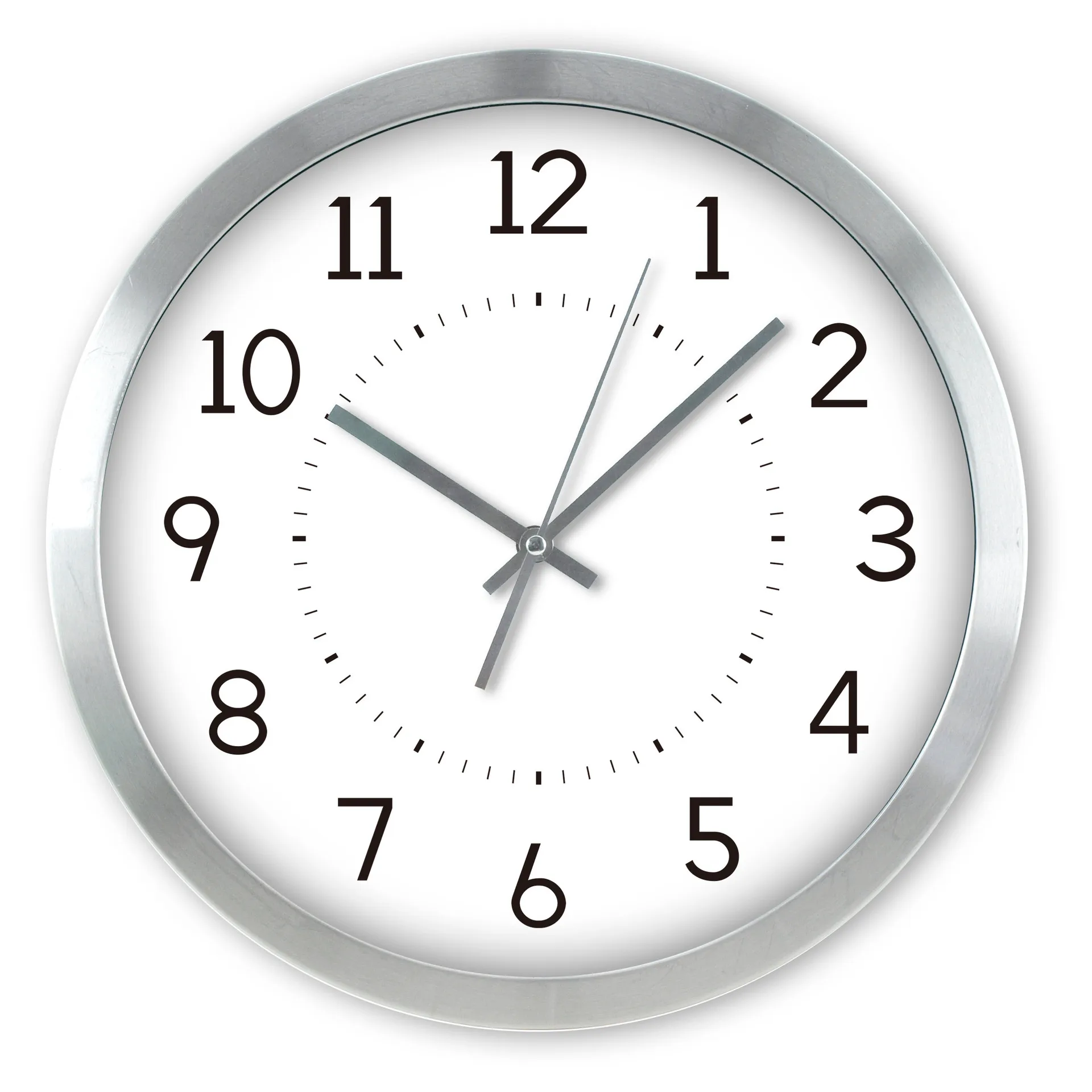 Metal stainless steel creative fashion living room aluminum wall clock clock watch wholesale aluminum clock 14 inch 35CM