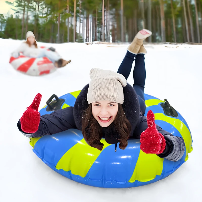 OEM&ODM Winter Outdoor High Quality Durable Safe Fun Heavy Duty PVC inflatable Sled Snow tube Sports Toys for Kids