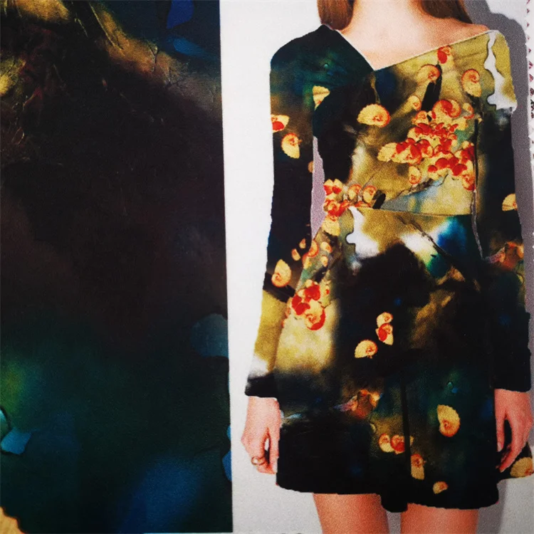 New fashion custom design digital printing 50D chiffon fabric 100% polyester fabric