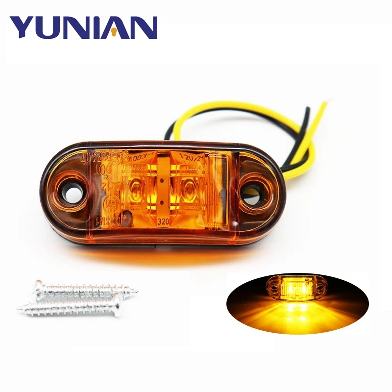 Led Side Marker Lights for Trailer Trucks Caravan Side Clearance Marker Light Lamp Led Lorry Amber Red White 9-30V