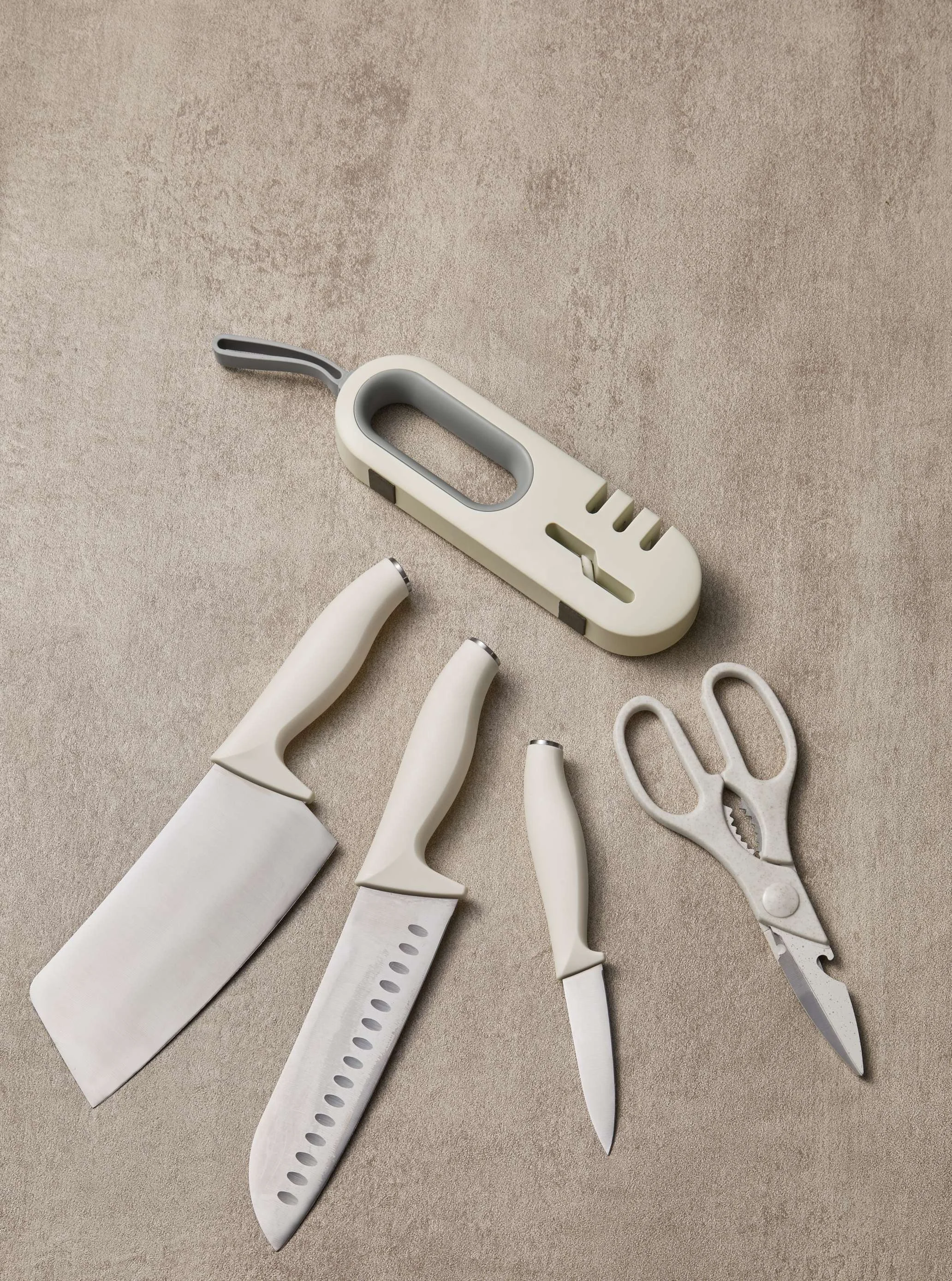 Original Design 4-in-1 Stainless Steel Kitchen Utensil Set Multifunctional Household Scissors Knife Sharpener Durable Tool Kit
