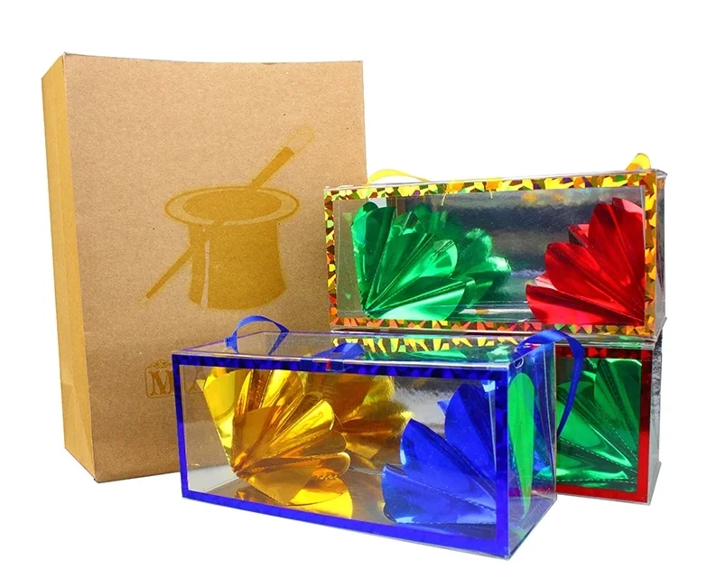 Middle size The Flower Box Production Dream Bag Magic Tricks Close Up Easy Magic Accessories magic paper bag empty bag output