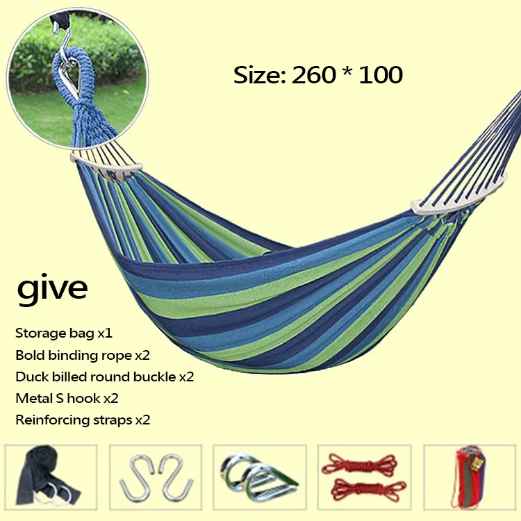 Hot selling outdoor 8.53 * 3.28 inch hammock, anti rollover portable camping travel hammock