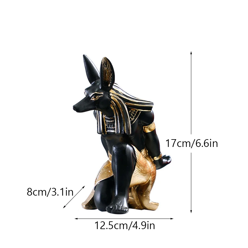 Resin Egyptian Anubis Dog Cat God Figurines Wine Rack Bottle Holder Storage Statue Home Living Room Desktop Decor Objects
