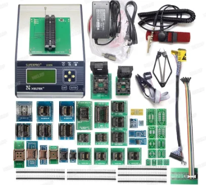 Original New XELTEK SUPERPRO 6100 6100N Programmer +45 adapters IC Chip Device Programmer latest version with EDID Cable