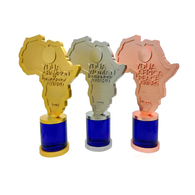 Africa map trophy photo commemorative metal trophy custom award trophy