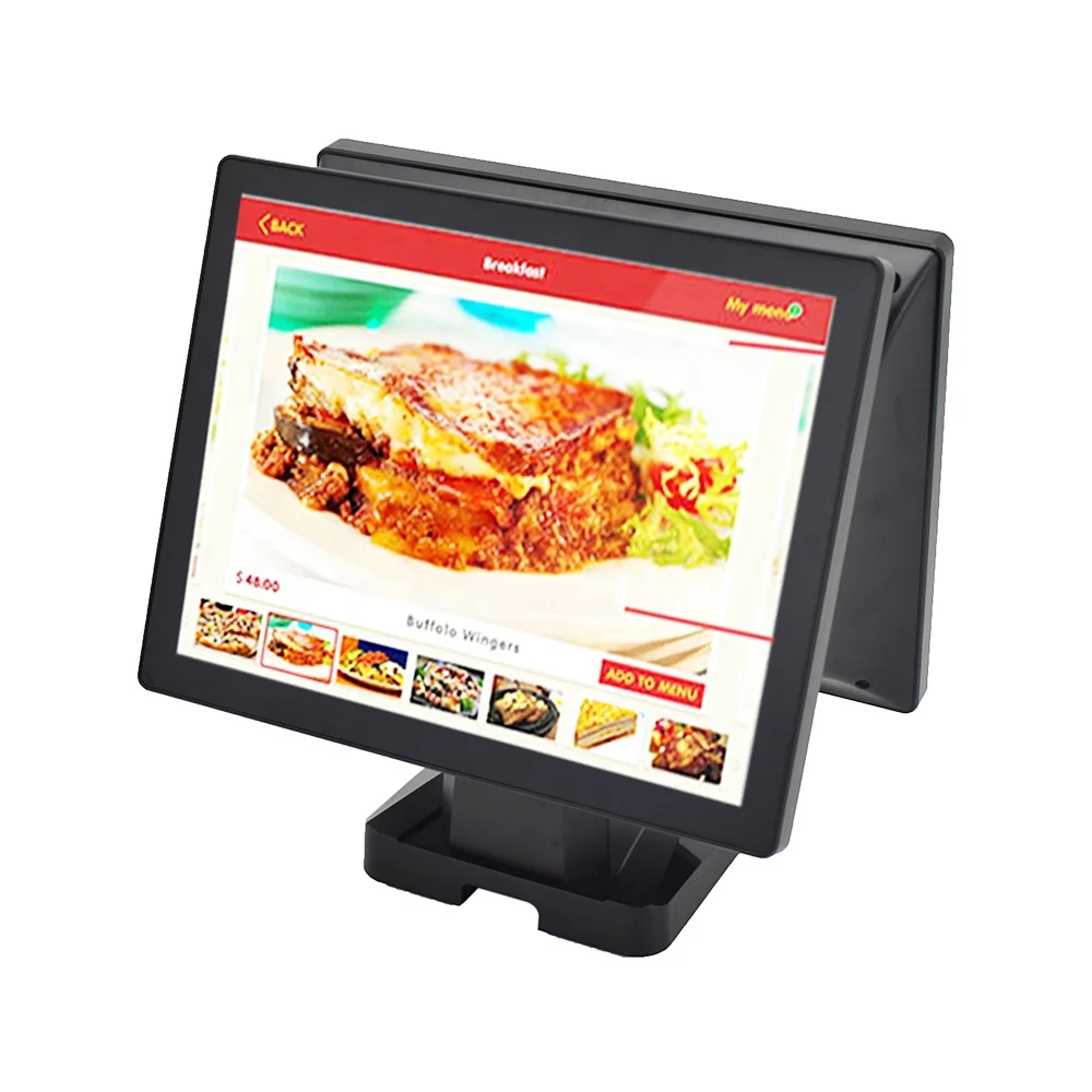 Black 15.6 inch screen pos machine wireless Wifi bluetooth cash register for restaurant