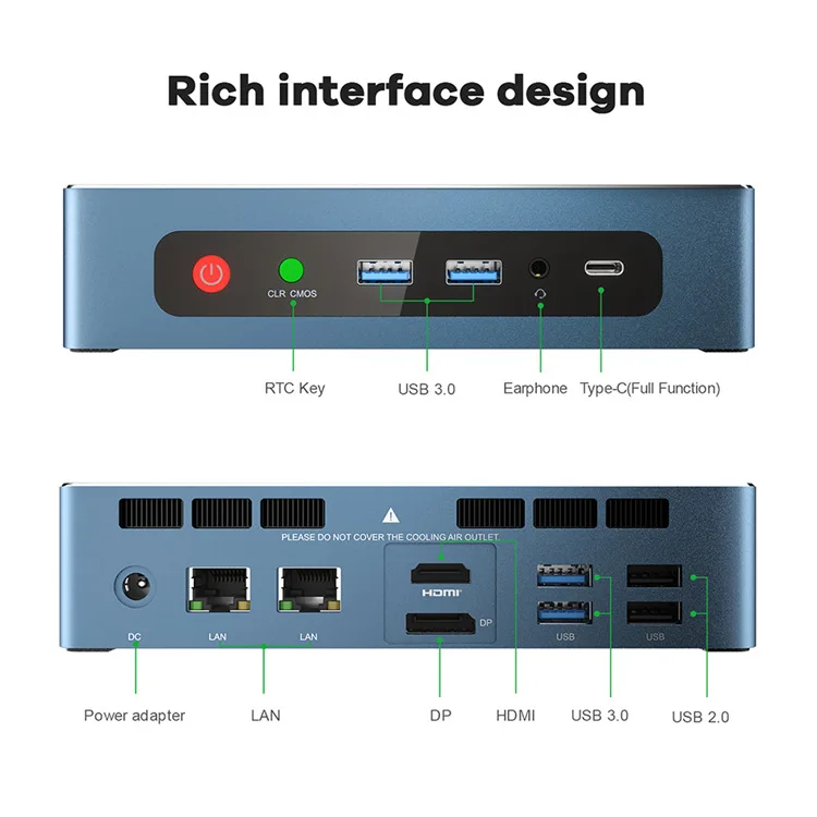 Beelink GTi 11 Gaming Mini PC In tel 11th Core i5 1135G7 16GB DDR4 500GB SSD Win 10 Office Computer win11 Gamer