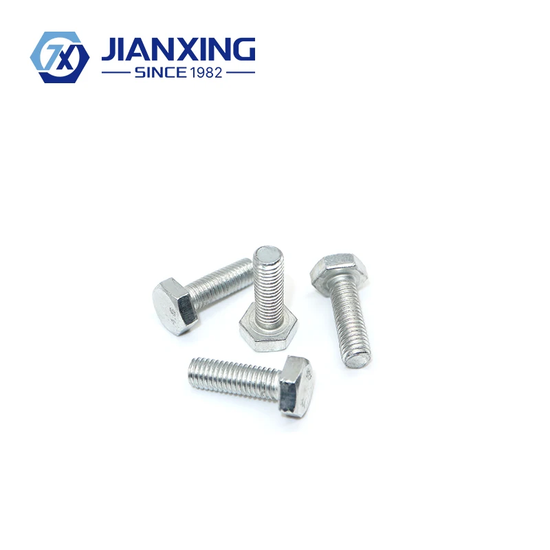 DIN933 Carbon Steel Hex Head Bolt Grade 4.8/6.8/8.8 Galvanized Zinc Plated Hexagon Bolts Screw