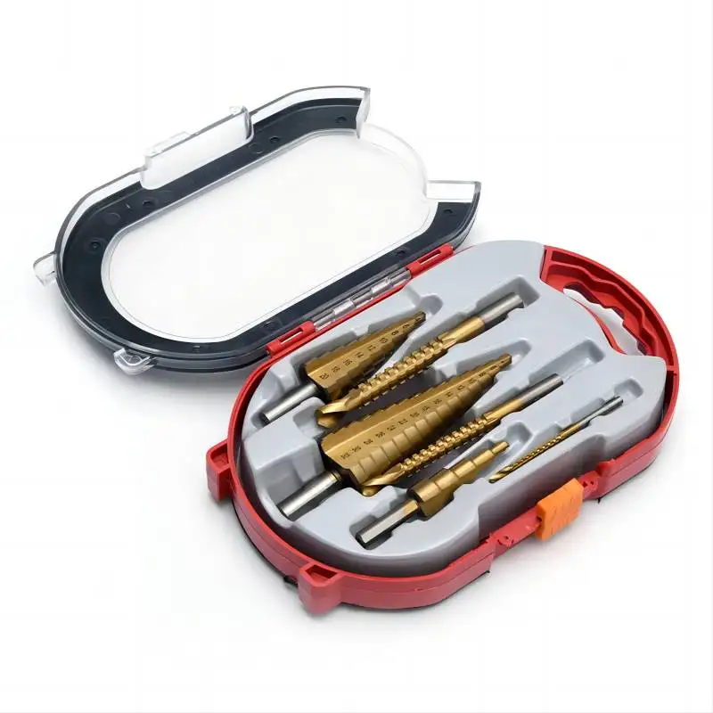 MTL Spiral Groove Triangular Handle Pagoda Drill Bit Step Drill Reamer Drill Hole Opener 6-60mm