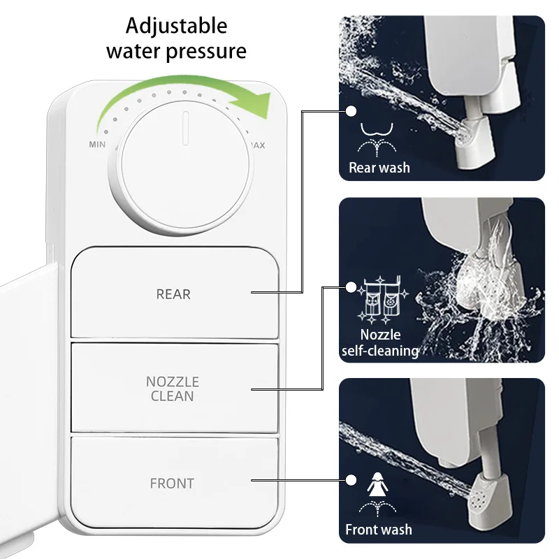 The Newest Nozzle Self-Cleaning Bidet De Toilette Latest Clean Vagina Shattaf Bide Free Sample Smart Bidet Attachment