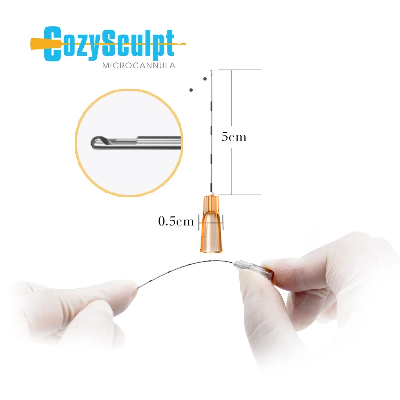 CozySculpt fine korea syringe micro cannula for hyaluronic acid filler injection