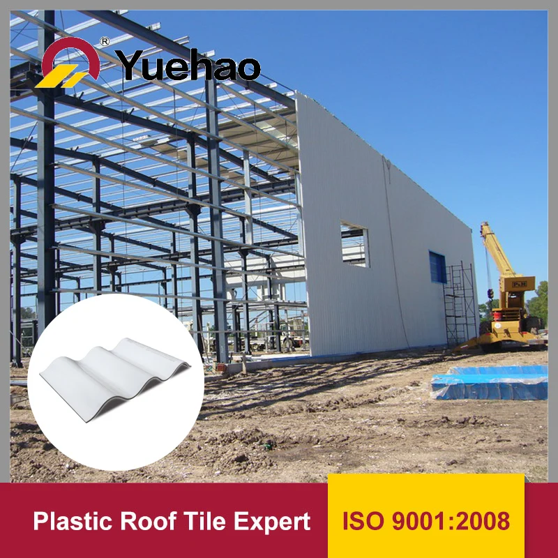 2.0mm white plastic materials UPVC roof tiles for warehouse/farms of Philippines