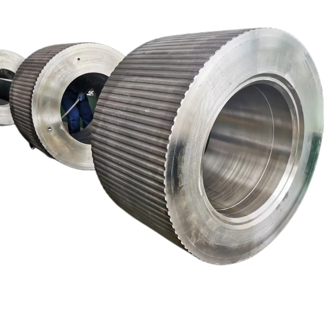 Custom Steel Casting large roller shaft Cement Rotary Kiln large Support Roller sleeve