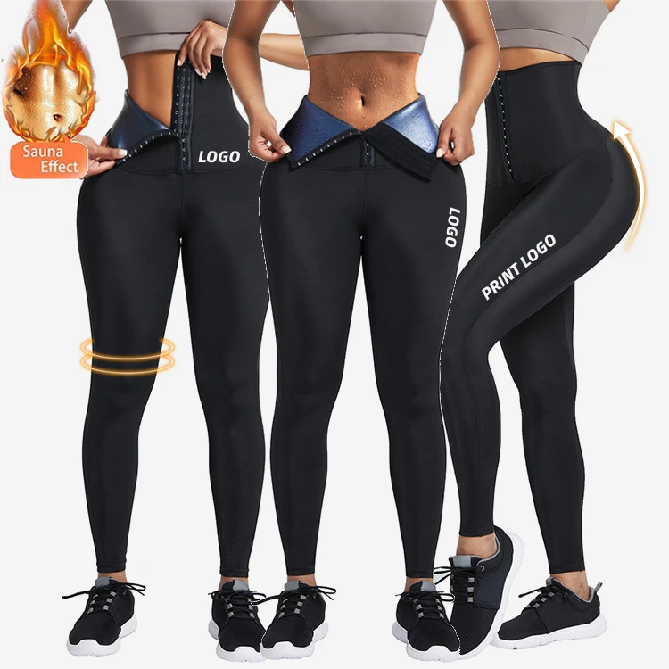 Waistdear Fat Burning Adjustable Hooks Tummy Control Corset Waist Trainer High Waisted Yoga Pants Leggings