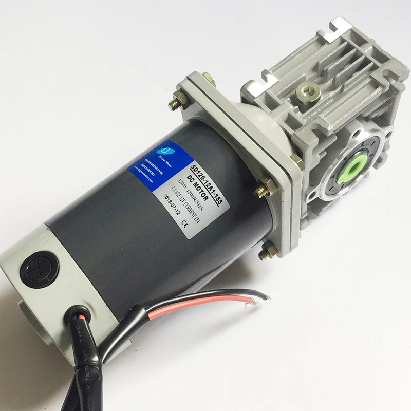 Low rpm high torque dc gear motor 12v 24v motor with worm gear box