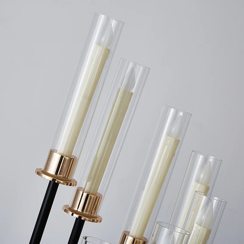 party decorations  event centerpieces tall  candelabra 110cm 8 arms wedding metal black candle holders