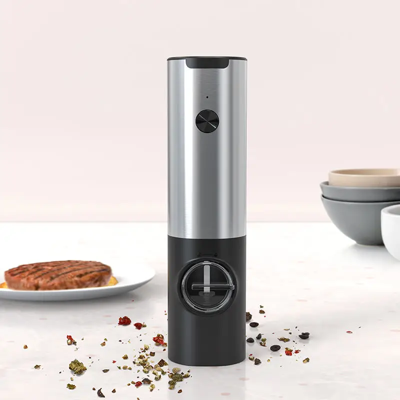 Hot Selling Kitchen Gadgets LED LIGHT Rechargeable USB Electric Gravity Salt and Pepper Grinder
