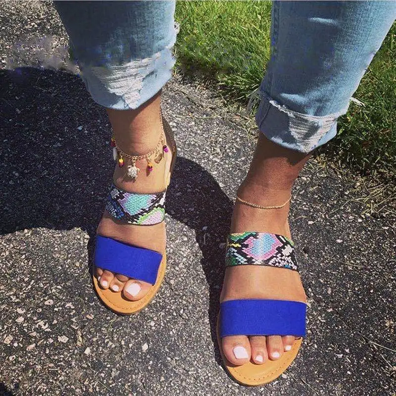 slip on ladies leopard wholesale fashion flat memory foam animal sandals and slippers for womens