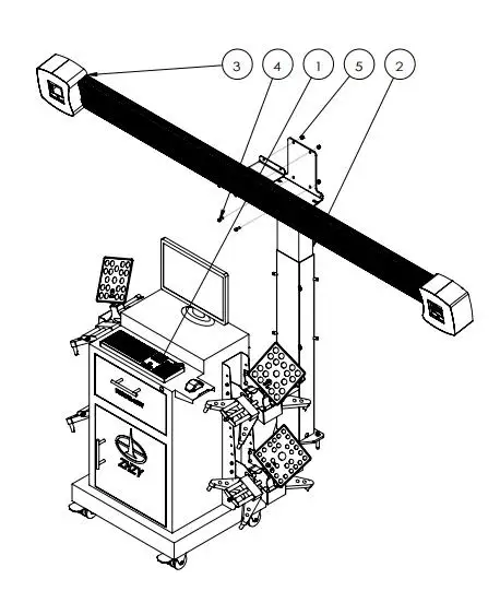 Fostar 220V Automotive Car Launch Wheel Alignment Machine