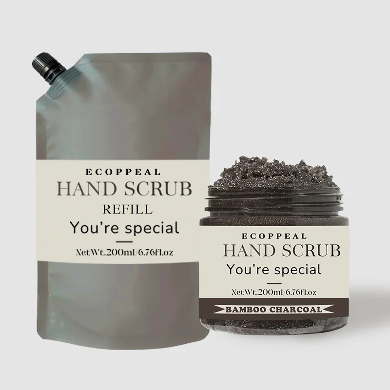 Organic Vegan Whitening Exfoliating Moisturizing Coffee Coconut Custom Refill Package Sugar Hand Body Scrubs Polish