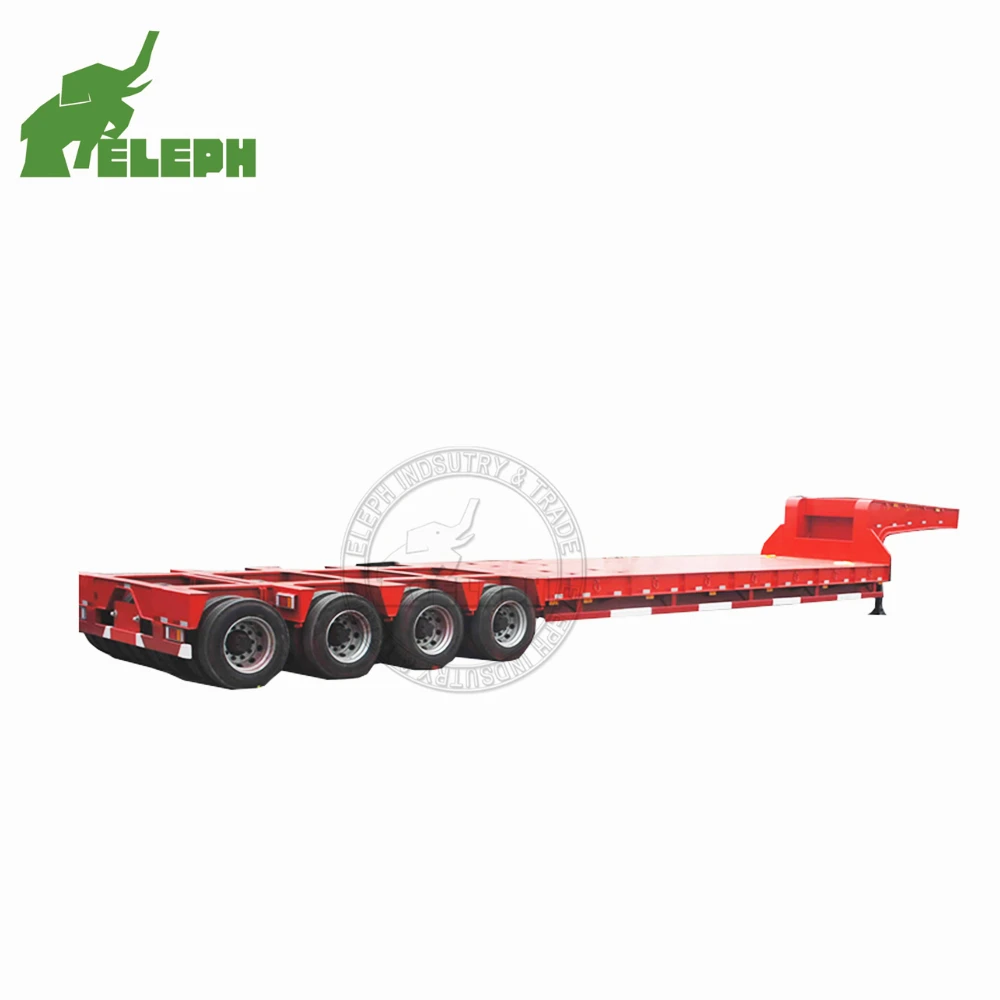 Factory Direct 4 Lines 8 Axles 150 Ton Multi Axle Lowboy Truck Trailers Lowbed Semi Trailer For Sale