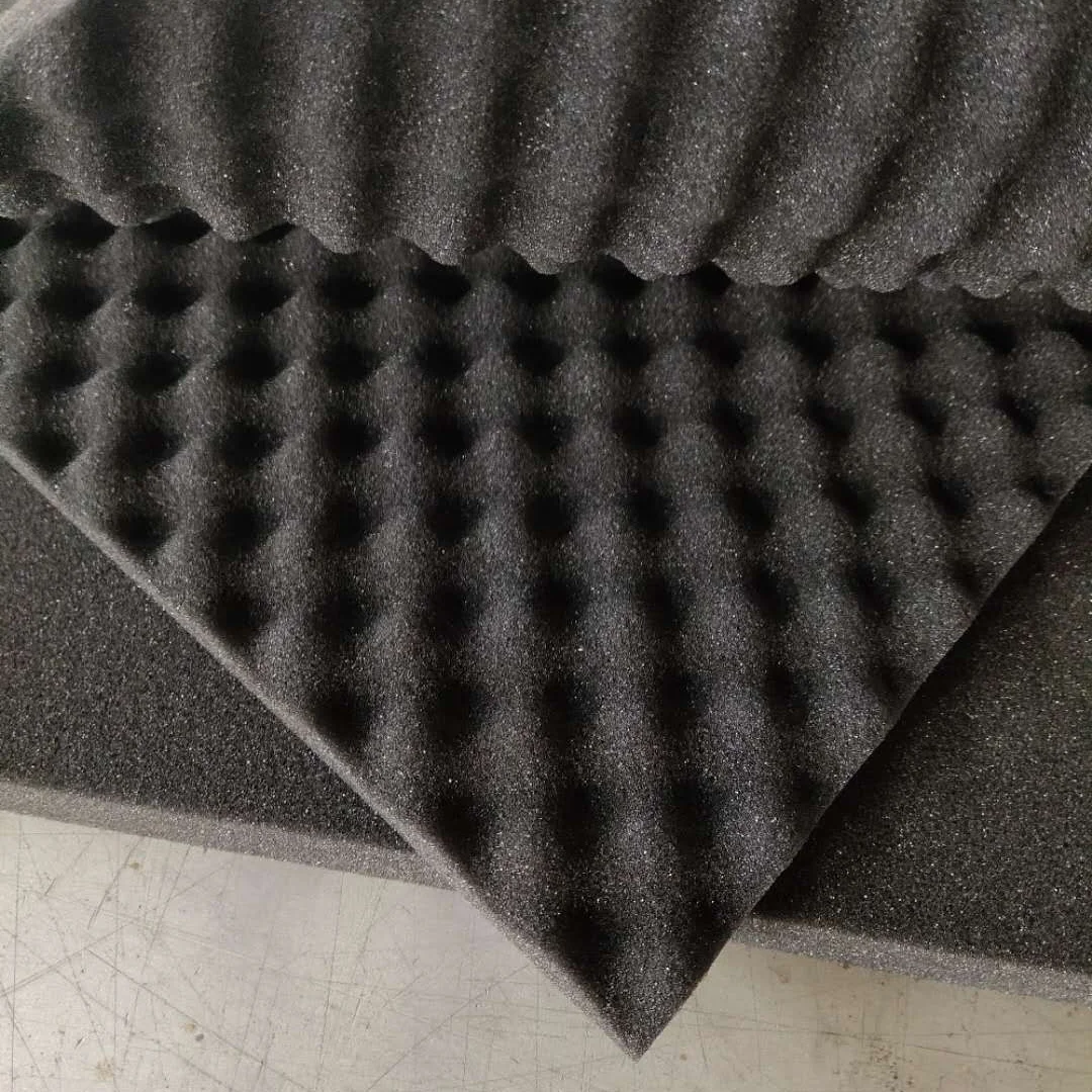 Promotional Cheap Package Foam Egg Crate Top with Pick and Pluck Foam Insert Protective Cushioning Material Black Packaging