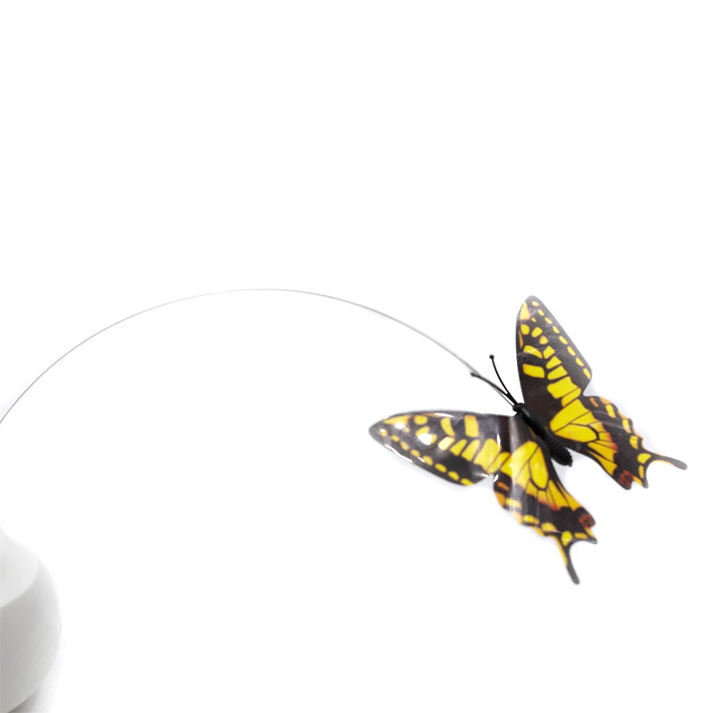 
2020 Amazon Butterfly Scratch Shake Rotate Catch Training Plastic Electronic Interactive Pet Cat Toys 