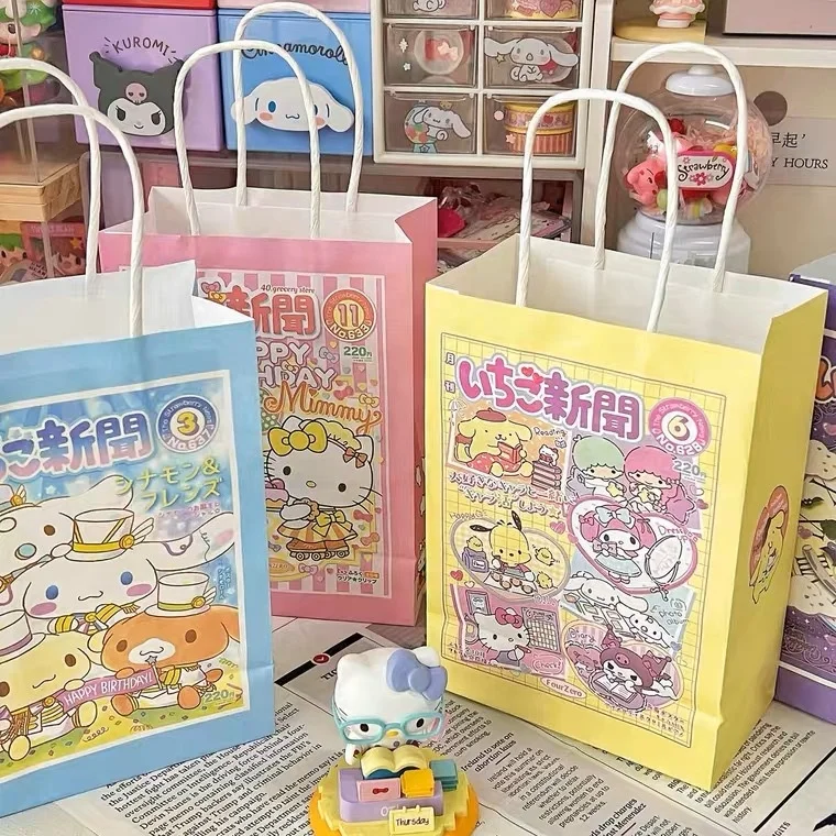 wholesale super paper hello kitty recycled gift supermarket paper bag