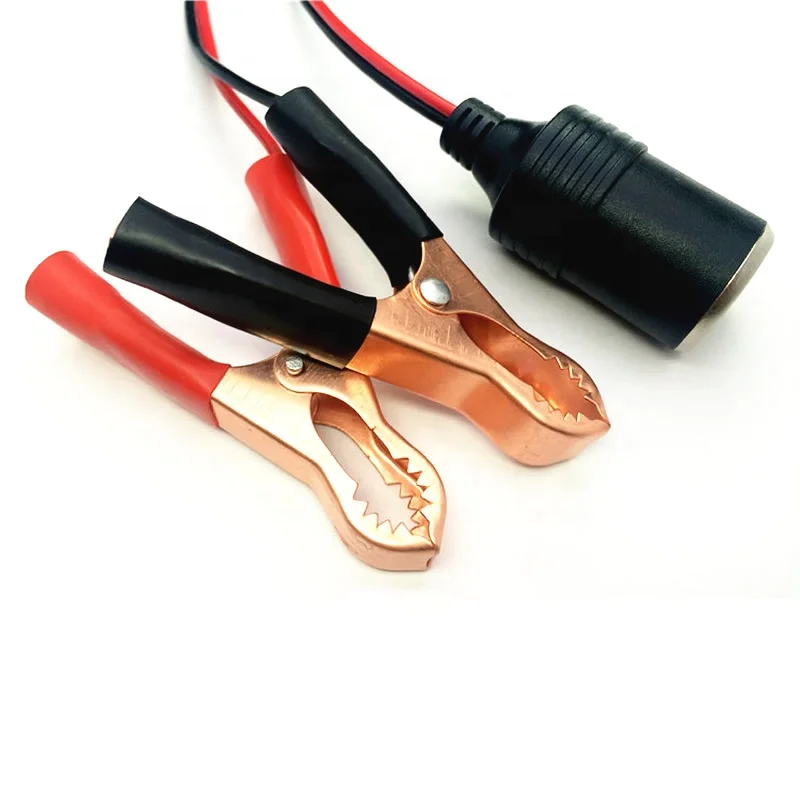 New Arrival 12-24V Car Cigarette Lighter to  Battery Clip Adapter Cable