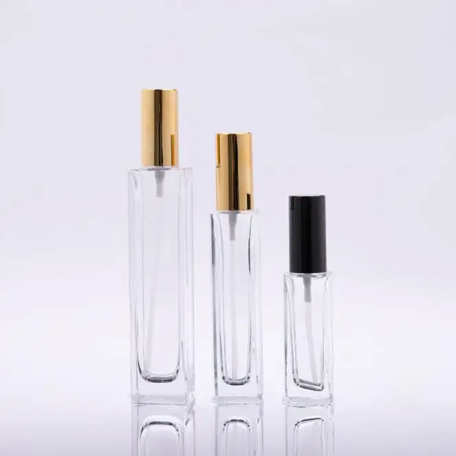 
10ml Glass Mist Atomizer Customized Electric Aluminium Pump Perfume Bottle Clear Bottle Body Atomizer 