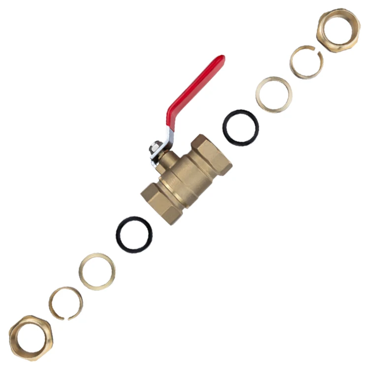 TMOK 25mm Water Supply Compression Isolation Brass Ball Valve  for Drip Irrigation Pipe