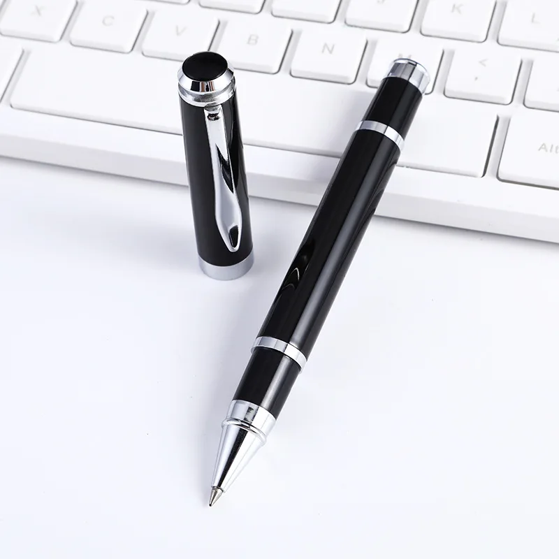 Тяжелая Роскошная шариковая ручка с металлическим роликом и логотипом под заказ, ручка из углеродного волокна