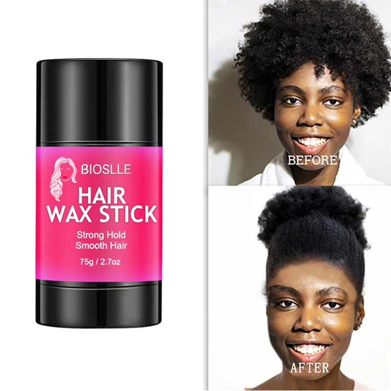 BIOSLLE Wholesale Strong Hold No Greasy Plastic Black Tube Hair Wax Stick Shining Keep Texture Heat Protectant Private Label